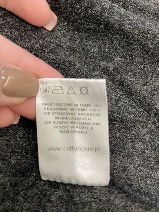 Komin szalik damski zimowy szal popiel