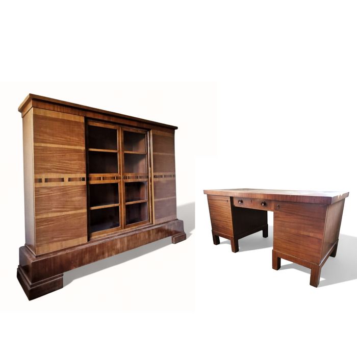 Komplet gabinetowy Art Deco. Ok. 1930 rok.