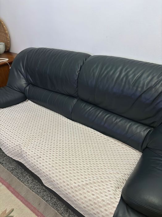 Sofá de pele 3 lugares