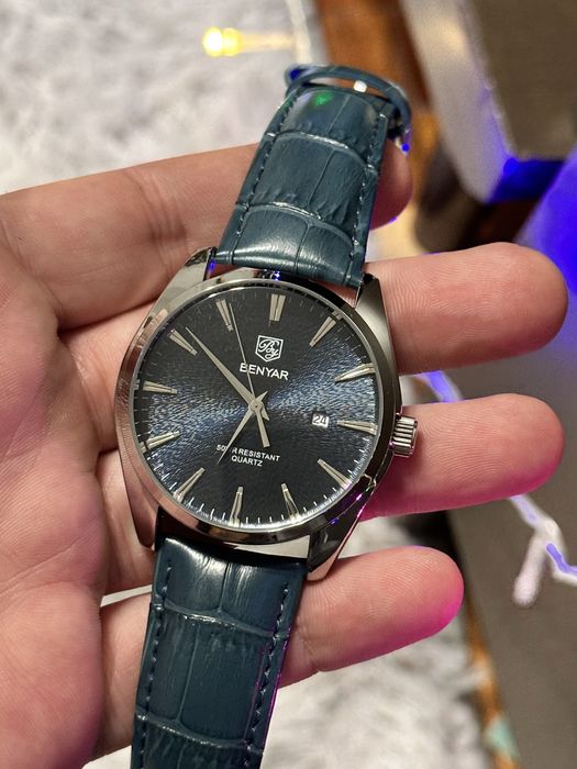 Часы benyar синие кварц