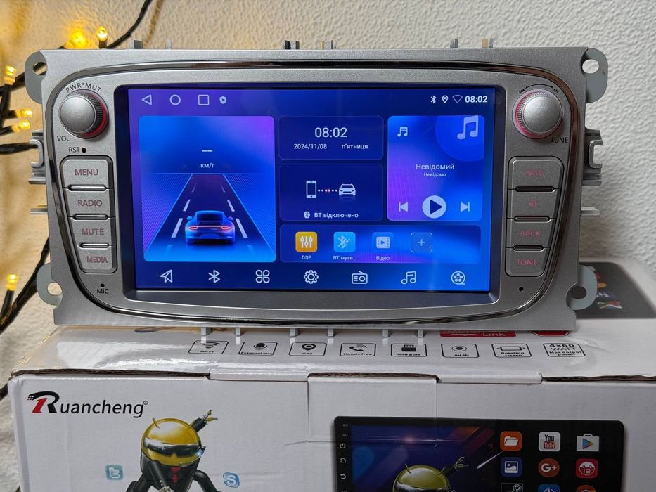 Магнитола на Ford 7" на 4/64гб с Карплей и Андроид Авто на Форд