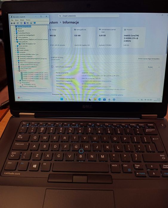 Laptop Dell Latitude E5470 i5 6 generacja- czyszczenie serwisu