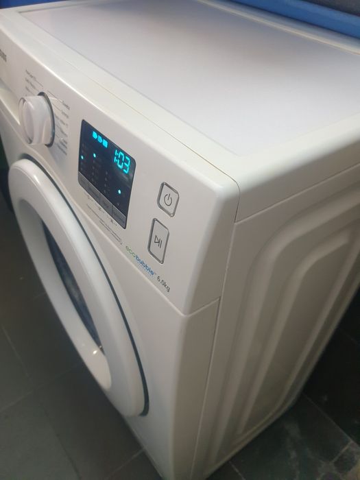 Pralka Samsung 6 kg Ecobubble szklane Slim oczko