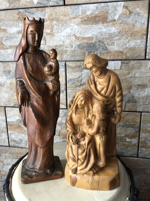 Sprzedam rzezbe z drewna Matka Boska z dzieciatkiem i sw.Jozefem