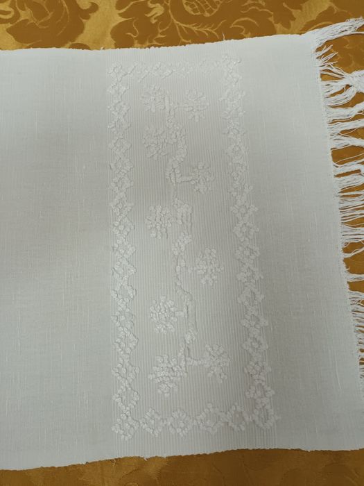 Toalha de Cesto feita em tear