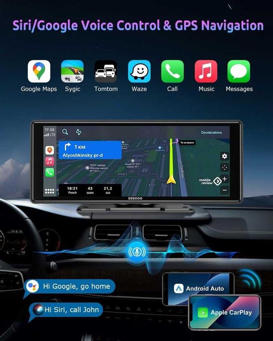 Bezprzewodowy ekran  carplay ESSGOO TS0001