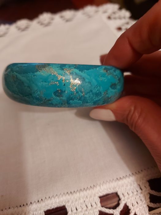 Pulseira Italiana matizada de Verde e Dourado.