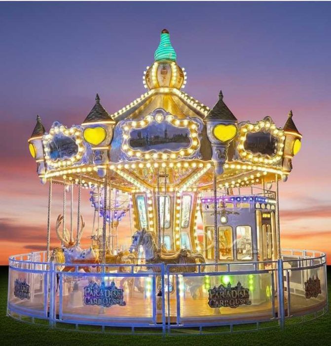 comboio sob carris, carrossel, rampa de boias, pista de gelo