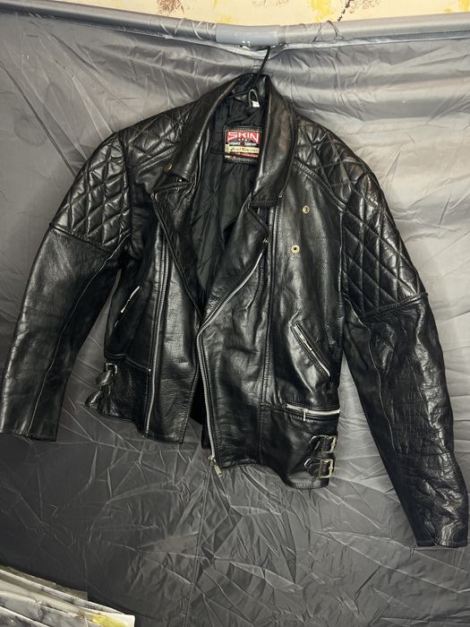 Куртка косуха кожаная байкерская SKIN оригинал винтаж размер 48
