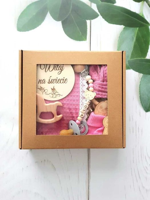 Prezent dla niemowlaka Gift Box Baby Shower KOLORY