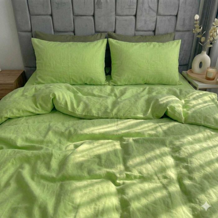 Постільна білизна Варена Бавовна. Колір Лайм Салатовий. Власне пошиття