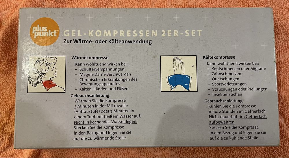 Zestaw kompresów żelowych - 1x ciepło i 1x zimno