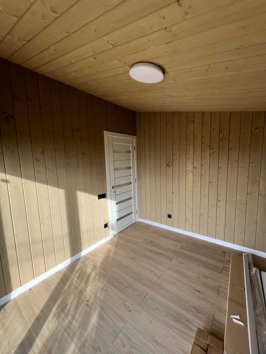 Каркасний будинок 52 м2 з терасою. Фундамент та меблі під ключ