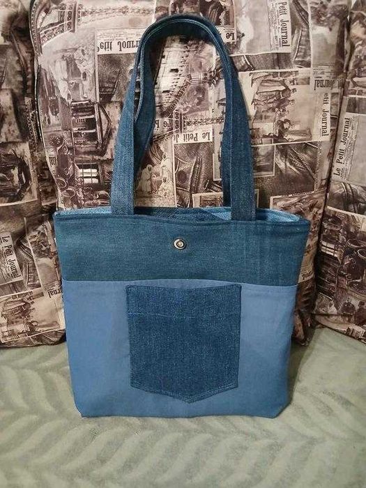 Джинсова сумка хендмейд