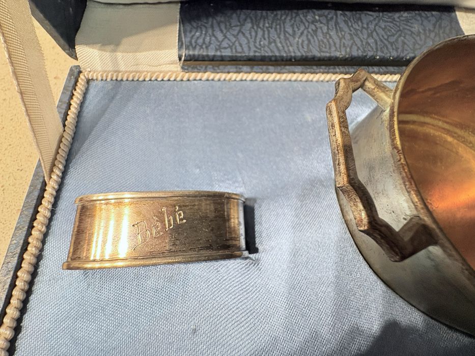 Lindo conjunto em prata portuguesa - prenda tradicional de baptizado