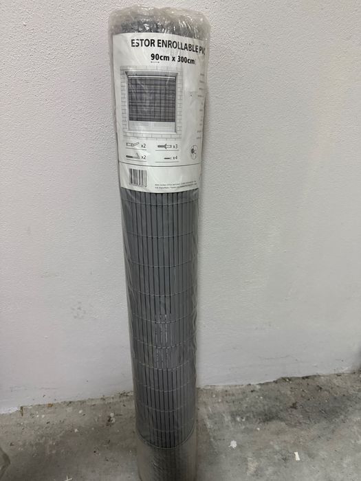 Estore PVC cinza 90x300cm