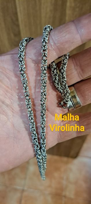 Cordão fio  em prata Virolinha.