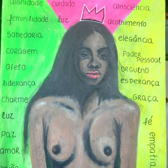 A coroa invisível, acrílico sobre tela 75x95cm by AlexA
