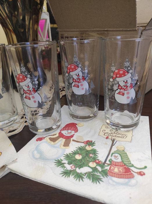 Новорічні склянки/стакани/