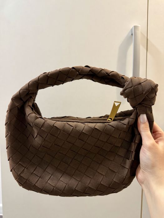 Сумка клатч в стилі Ботегга замшева