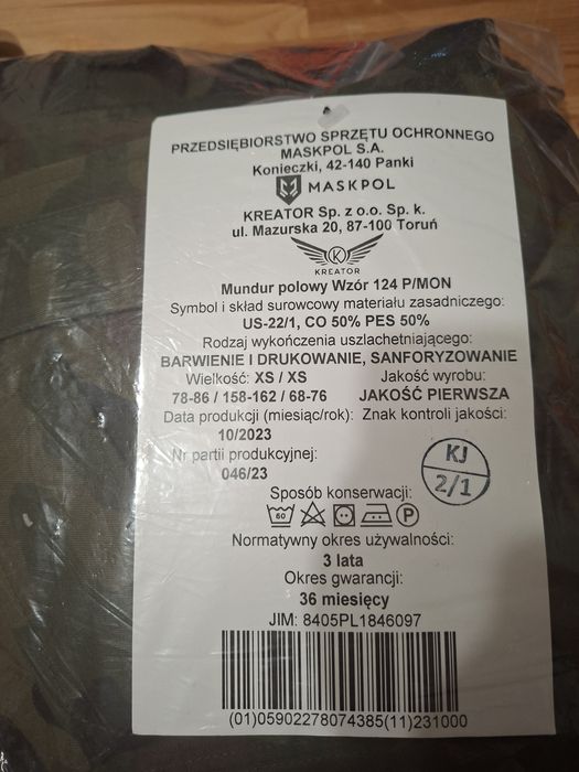 Mundur polowy zimowy