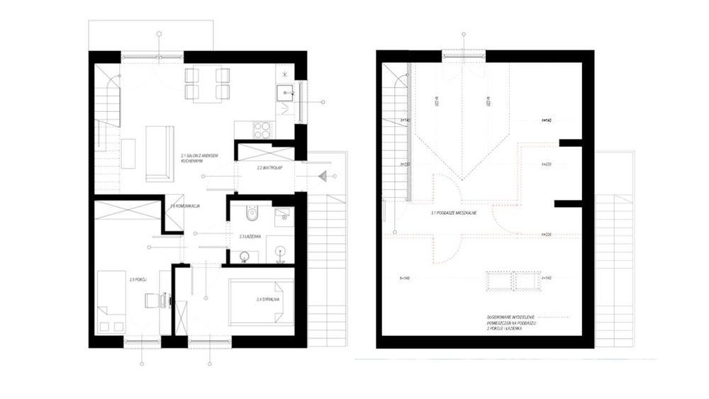 Dwupoziomowy apartament - 5 pokoi,  z  widokiem na Beskidy
