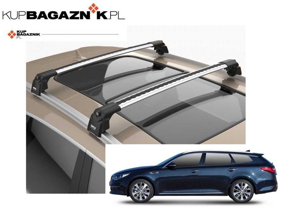 Bagażnik dachowy Kia OPTIMA Kombi 2016 do 2021 belki bazowy relingi