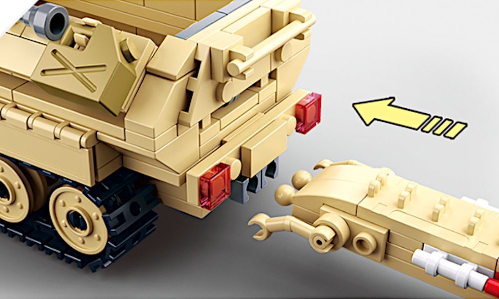 Klocki Transporter Opancerzony Hanomag Sd.Kfz. 251+Działo komp. LEGO