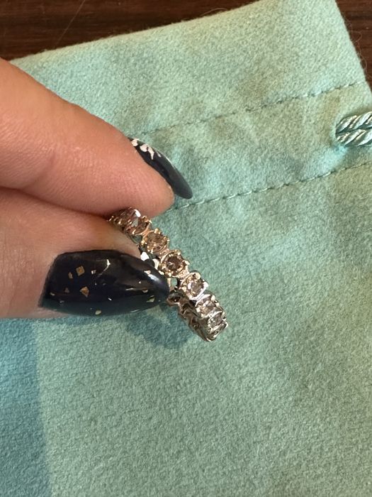 Obraczka eternity pierscionek diamenty