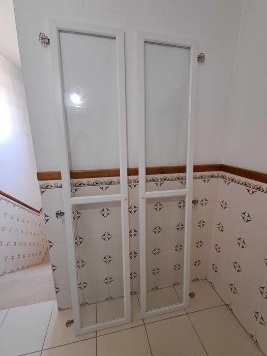 Conjunto 2 Portas de vidro, branco, Billy Oxberg Ikea 40cmX192cm