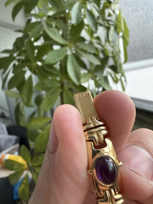 Bransoletka złoto 750 37.53g Turmalin szafir ametyst