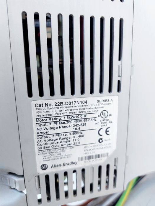 Variador velocidade 5.5 kw = 7.5 cavalos - trifásico