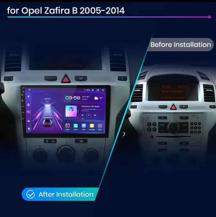 Rádio 9" Opel Astra Zafira Antara 2005-14 Carplay GPS Wi-Fi novo