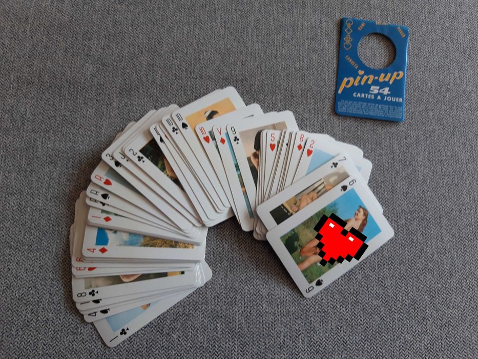 Baralho de cartas PIN-UP. Artigo Vintage