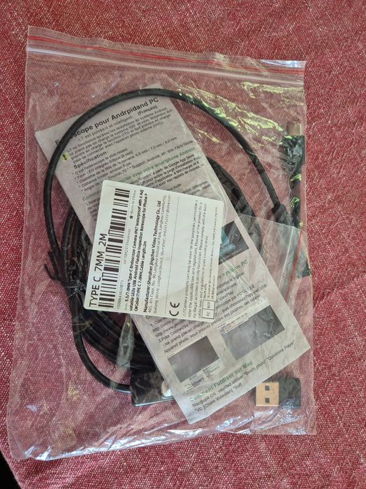 Kamera inspekcyjna HD 7mm IP67 led USB A/C 2m