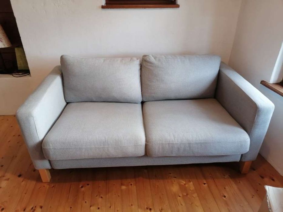 Sofa dwuosobowa jasnoszara