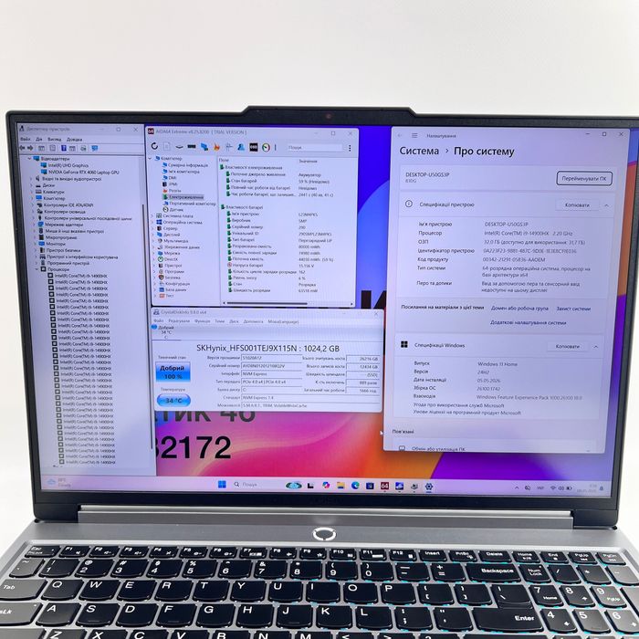 Lenovo Legion 5 16IRX9 i9-14900HX 32GB RAM 1TB SSD RTX 4060 Гарантія Магазин