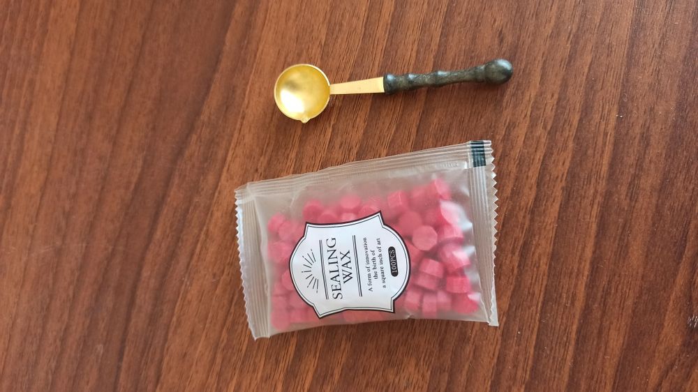 Воск красный печать сургуч 100 штук ложечка для воска ложка для писем ...