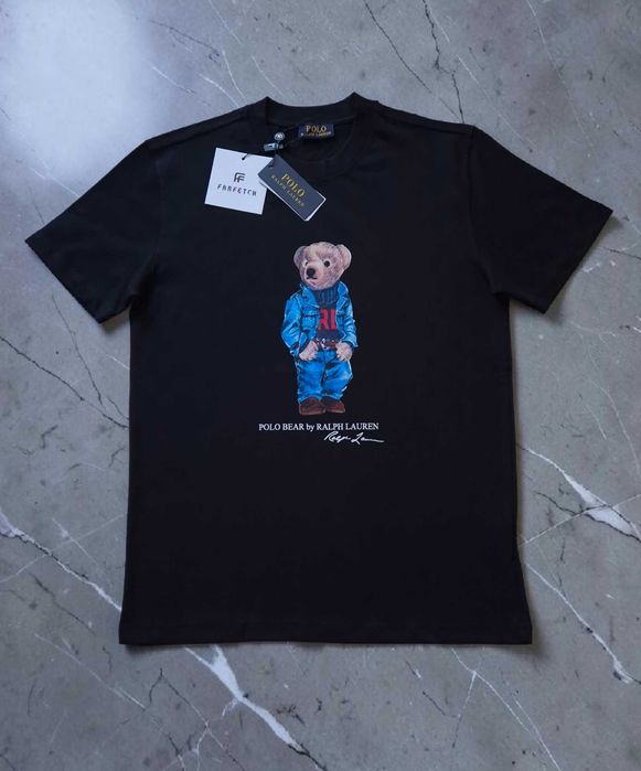 Ralph Lauren Bawełna S M L XL XXL Czarny Męski T-shirt