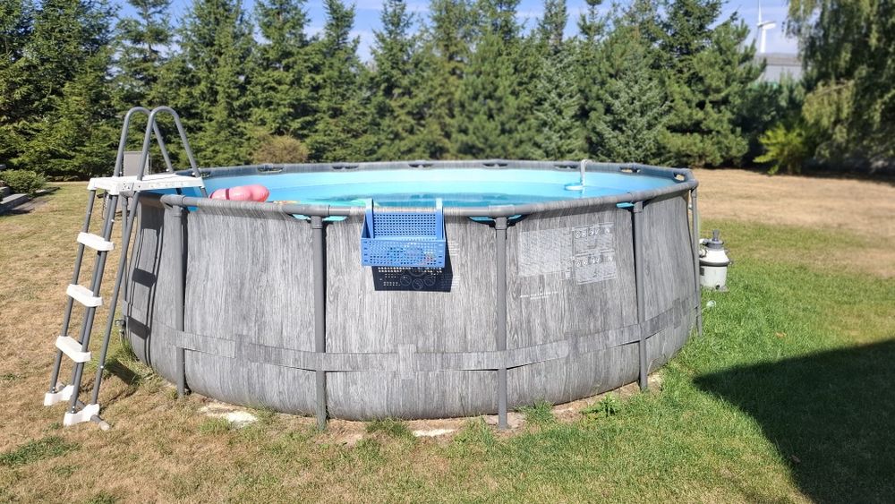 Basen ogrodowy stelażowy 457 x 122 cm INTEX + Pompa piaskowa