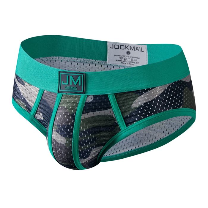 Męskie Sexowne Siateczkowe Slipy w Moro JOCKMAIL - L