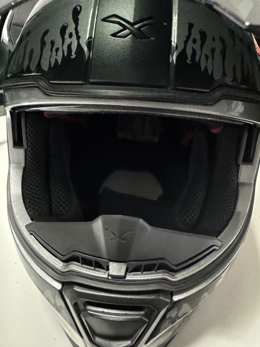 Capacete motard Nexx c/ saco + luvas Dainese