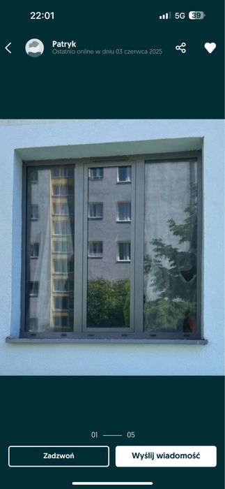 Okna aluminiowe uzywane  199 x 196