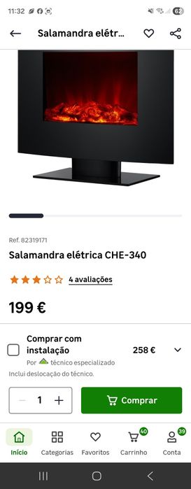 Lareira eletrica PURLINE