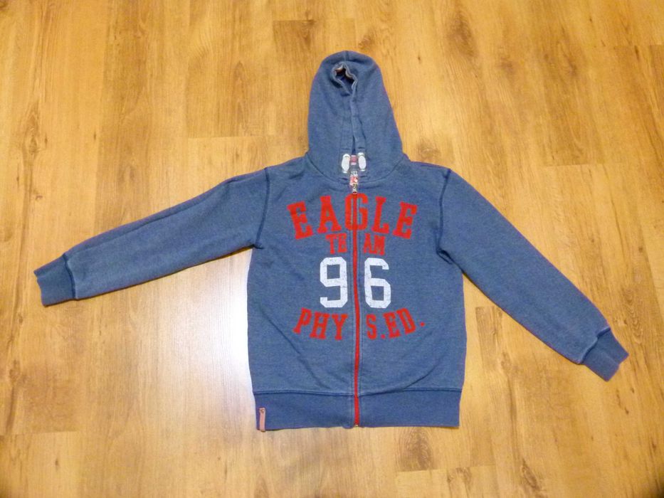 rozm 152 Red & Blue bluza grafitowa z kapturem na zamek chłopięca