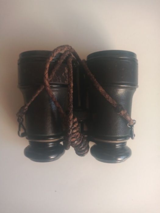 Stara Lornetka z Kompasem i Etui Wojskowa