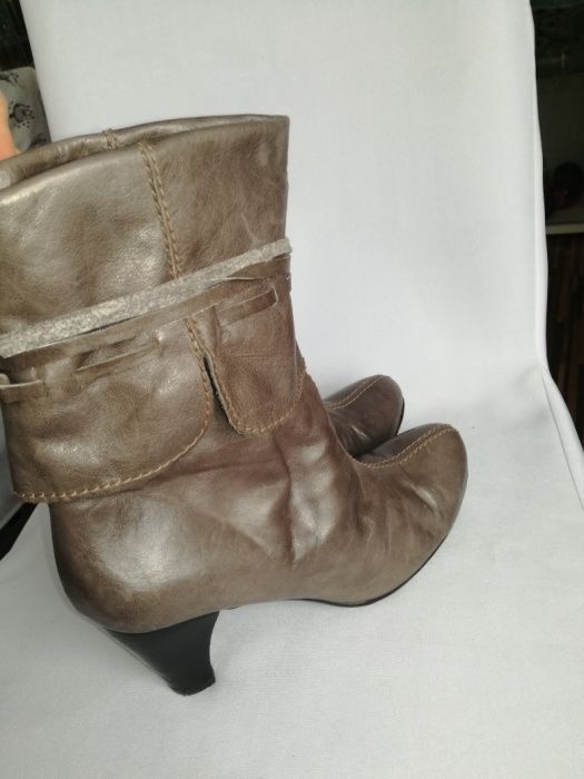 Botki buty skórzane wiosenne damskie przejściowe 37 skóra naturalna