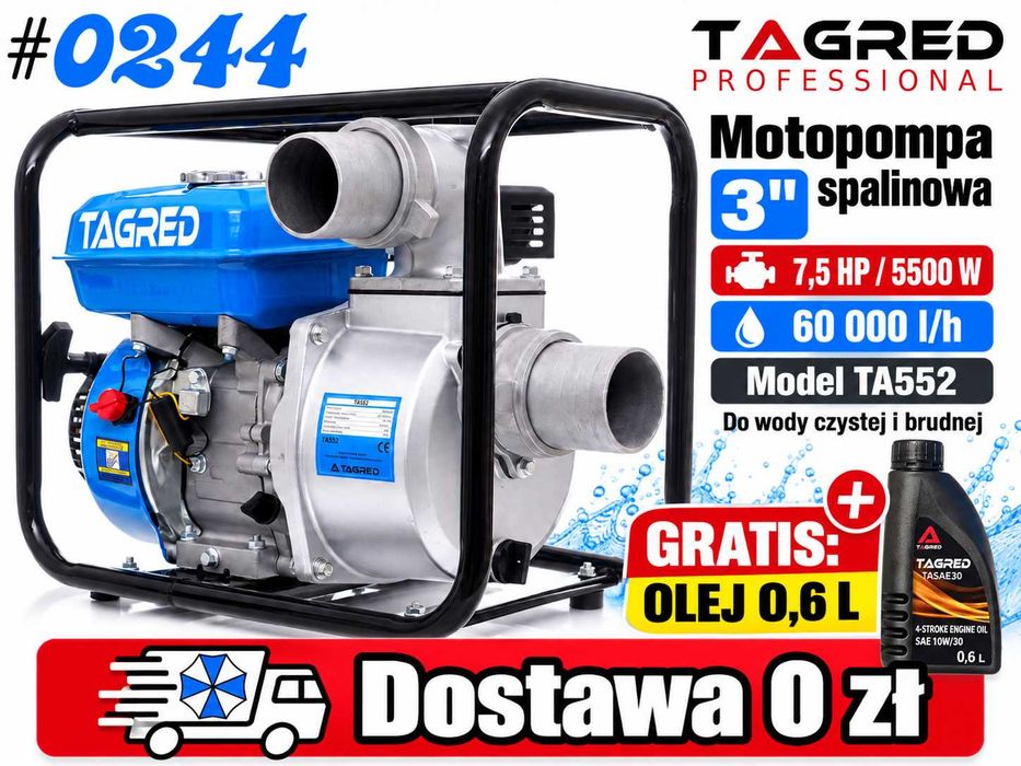 Darmowa Dostawa 60000 l/h Motopompa spalinowa do wody czystej oraz brudnej 3 cale pompa spalinowa do wody czystej oraz brudnej pompa do wody spalinowa