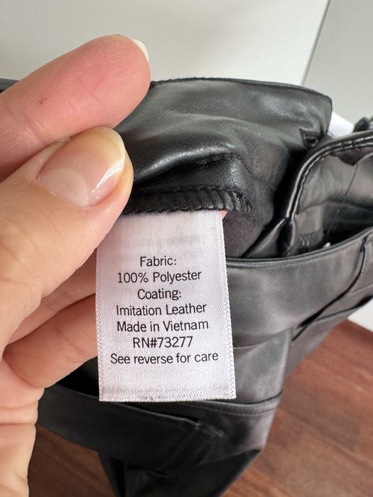 Czarne spodnie z ekoskóry Nine West 46 XXL Straight nowa metka
