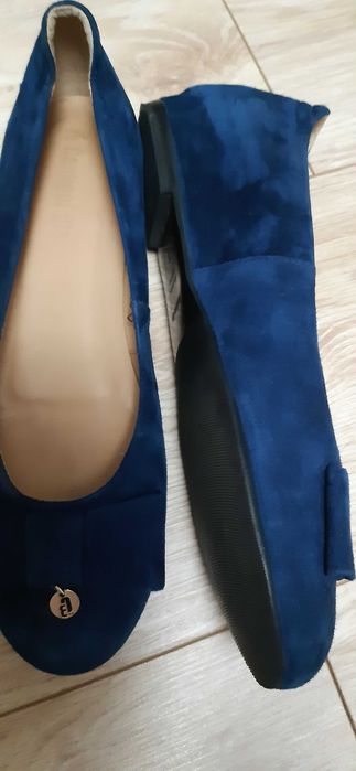 Niebieskie  baleriny skora rozmiar  38